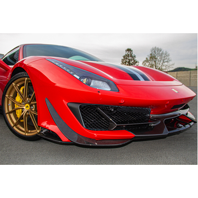 Capristo Carbon Fiber Front Spoiler (with Side Wings) for Ferrari 488 Pista - 03FE08710044LM