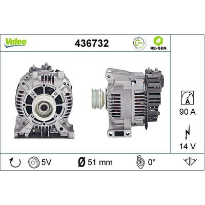 Valeo Alternator for Mercedes-Benz W168 M166 - 101543802
