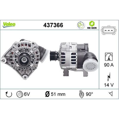 Valeo Alternator for BMW E36 318i M43 Z3 M - 12311432978
