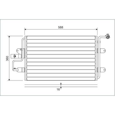 Valeo Condensor for VW A/C G4/A3/BORA AL - 1J0820413L