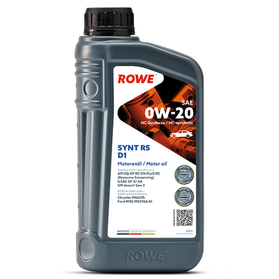 ROWE HIGHTEC SYNT RS D1 SAE 0W-20 - 1L