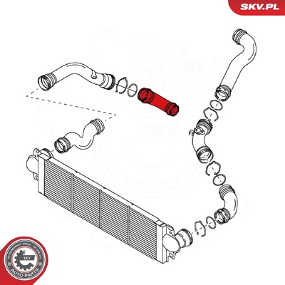 VW MULTIVAN V TRANSPORTER V TURBOCHARGER HOSE | OEM 7H0145708
