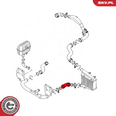 SKODA SUPERB VW PASSAT TURBOCHARGER HOSE | OEM 3B0145834A