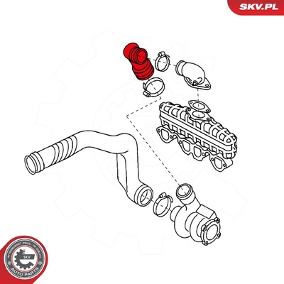 VW GOLF III IV PASSAT TRANSPORTER IV VENTO TURBOCHARGER HOSE | OEM 028129628A