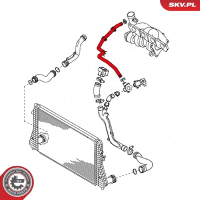VW GOLF VII R TSI TURBOCHARGER HOSE | OEM 1K0145693B