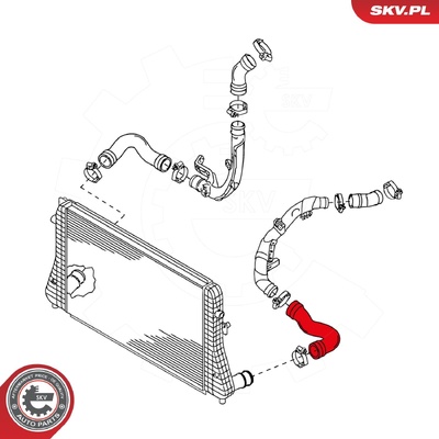 AUDI SEAT SKODA VW TURBOCHARGER HOSE | OEM 1K0145832AC