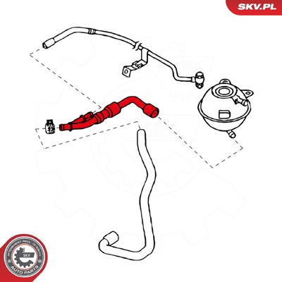 AUDI SEAT SKODA VW RADIATOR HOSE | OEM 1J0122109AQ