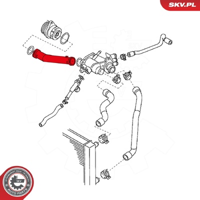 AUDI SEAT SKODA VW COOLANT TUBE | OEM 032121065D