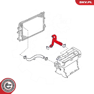 FORD ESCORT V VI 1.8 RADIATOR HOSE | OEM 97AB8B273AA