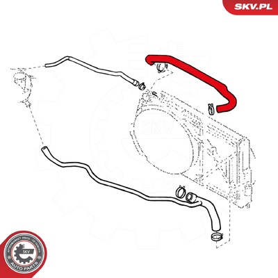 OPEL VECTRA B 2.0 DTI RADIATOR HOSE | OEM 1336157