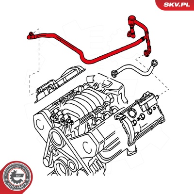 AUDI A4 A6 VW PASSAT CRANKCASE BREATHER HOSE | OEM 078103224R