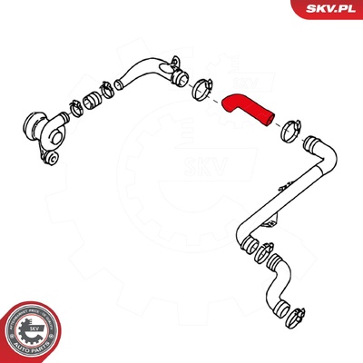VW GOLF III VENTO TURBOCHARGER HOSE | OEM 1H0145834G