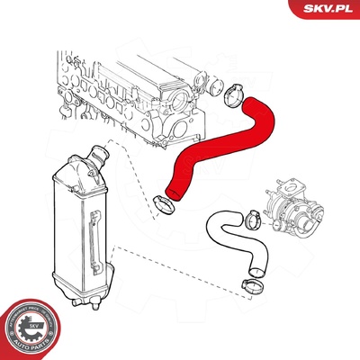 ALFA ROMEO 166 LANCIA KAPPA 2.4 JTD TURBOCHARGER HOSE | OEM 60818108
