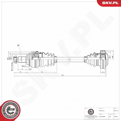 BMW 1 SERIES 3 DRIVE SHAFT | OEM 33207559085