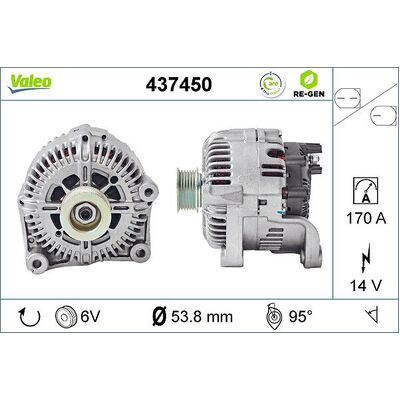 Valeo Alternator for BMW E60 M57N 170A - 439485