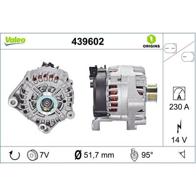 Valeo Alternator for BMW E70 220AMP - 439602