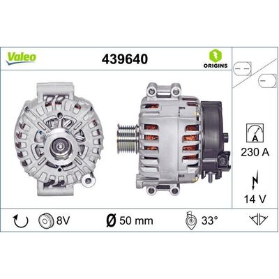 Valeo Alternator for BMW E71 N54 230A - 439640