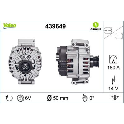 Valeo Alternator for Mercedes-Benz 164/251 M272.967 - 439649