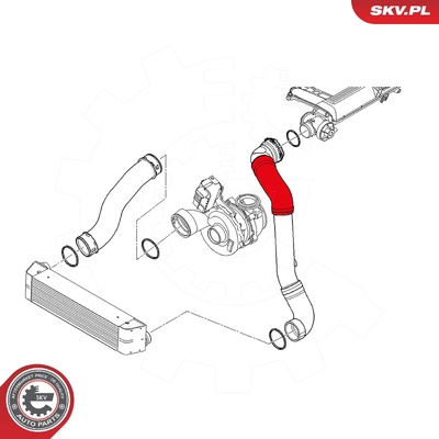 BMW 3 SERIES E83, X 3.0D TURBOCHARGER HOSE | OEM 11613415009