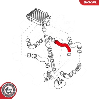VW TRANSPORTER T4 2.5 TDI 150 KM TURBOCHARGER HOSE | OEM 7D0145972B