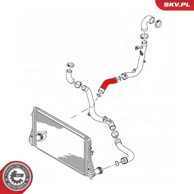 VW TIGUAN 5N_ 1.4 TSI TURBOCHARGER HOSE | OEM 5N0145834H