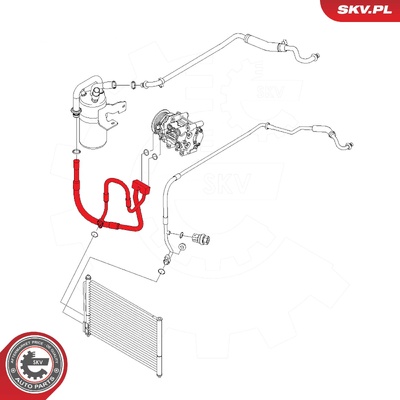 FORD FIESTA V HIGH PRESSURE LINE, AIR CONDITIONING | OEM 1361584
