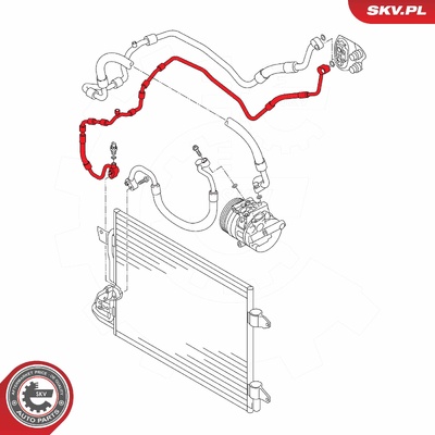 AUDI A3 SEAT ALTEA LEON TOLEDO III SKODA OCTAVIA SUPERB VW HIGH PRESSURE LINE, AIR CONDITIONING | OEM 1K0820741AT