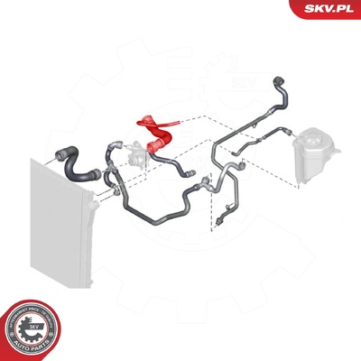 BMW 5 SERIES E70, X 3.0 RADIATOR HOSE | OEM 17127593490