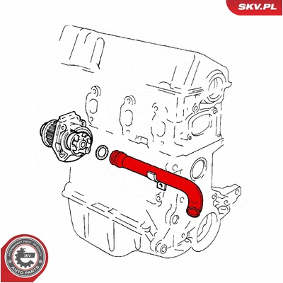 FIAT BRAVA BRAVO I CINQUECENTO MAREA PANDA PUNTO SEICENTO TIPO LANCIA Y Y10 RADIATOR HOSE | OEM 46419454