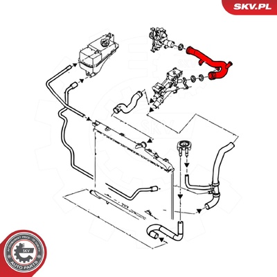 CITROEN C4 I C5 I II XSARA PICASSO PEUGEOT 206 307 308 406 407 RADIATOR HOSE | OEM 1341E0