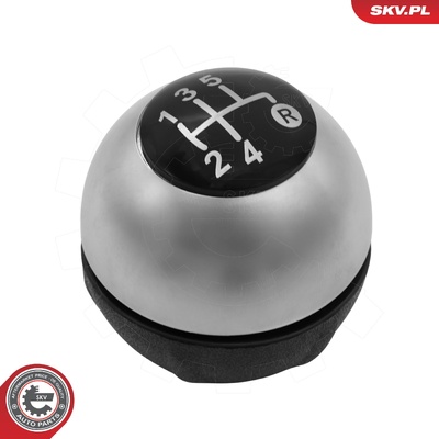 FIAT 500C ABARTH 595 695 5B, SILVER, BLACK COVER, WHITE DIGITS GEAR SHIFT KNOB | OEM 46315251
