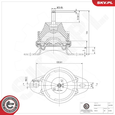 CITROEN C5 I II III C8 JUMPY I II FIAT SCUDO ULYSEE LANCIA PHEDRA PEUGEOT EXPERT 407 607 807 ENGINE MOUNT | OEM 1844.93