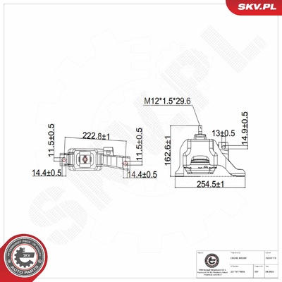 MINI MINI COOPER D S ONE D R56 CLUBMAN R55 COUNTRYMAN R60 PACEMAN R61 ENGINE MOUNT | OEM 22 11 6 779 805