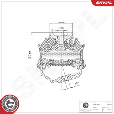 MERCEDES-BENZ KLASA C KLASA CLC KLASA E ENGINE MOUNT | OEM 202 240 46 17