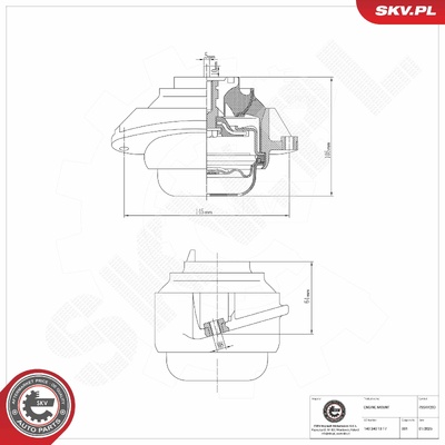 MERCEDES-BENZ KLASA S SL ENGINE MOUNT | OEM 140 240 13 17