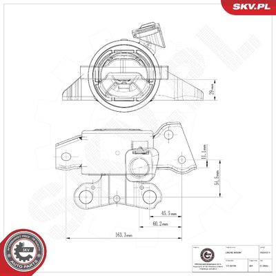 OPEL ADAM CORSA C D ENGINE MOUNT | OEM 13130739