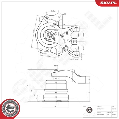AUDI A1 SEAT CORDOBA IBIZA III IV TOLEDO IV SKODA FABIA I II RAPID VW FOX POLO ENGINE MOUNT | OEM 6Q0199167BM