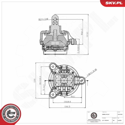 BMW 5 ENGINE MOUNT | OEM 22116785601