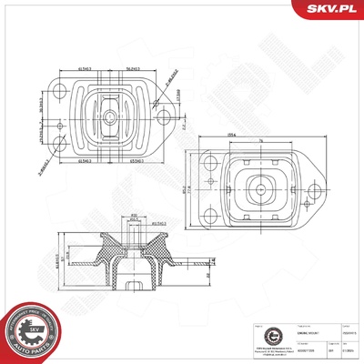 RENAULT GRAND SCENIC II MEGANE II SCENIC II LEFT ENGINE MOUNTING | OEM 8200277209