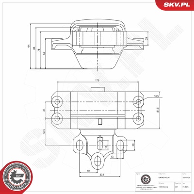 AUDI A3 SEAT LEON ALTEA XL ALHAMBRA VW GOLF IV LEFT ENGINE MOUNTING | OEM 1K0199555Q