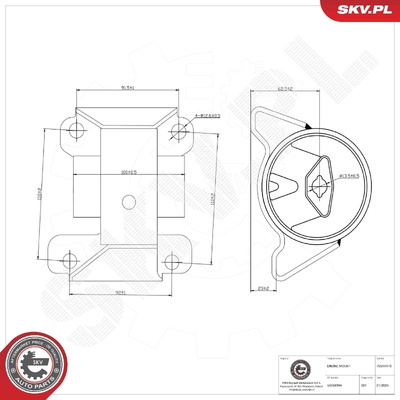 JEEP GRAND CHEROKEE II REAR ENGINE MOUNTING | OEM 52058994