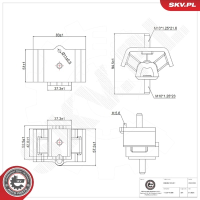 NISSAN NAVARA NP300 PICKUP REAR ENGINE MOUNTING | OEM 11320-VK300