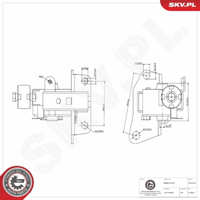 TOYOTA AVENSIS COROLLA MATRIX LEFT ENGINE MOUNTING | OEM 12372-0H050