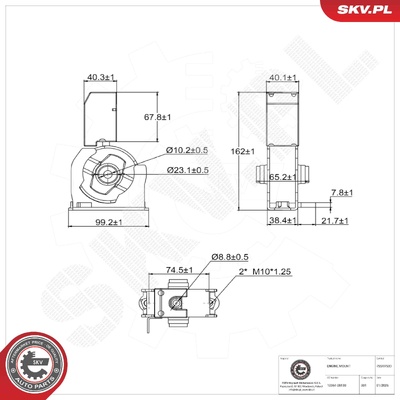 TOYOTA AVENSIS COROLLA RAV 4 II FRONT ENGINE MOUNTING | OEM 12361-28130