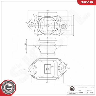 DACIA DUSTER TRANSMISSION MOUNT | OEM 112201332R
