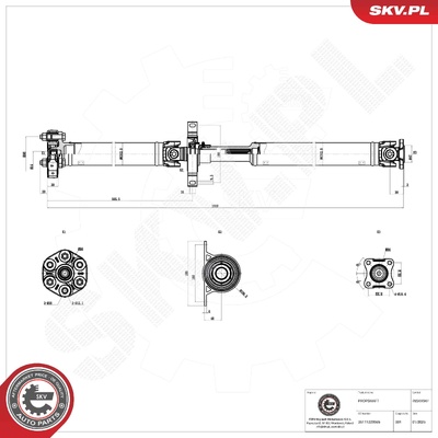 BMW 3 PROPSHAFT | OEM 26111229565