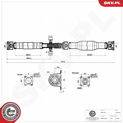 MERCEDES SPRINTER VW CRAFTER PROPSHAFT | OEM A9064105806