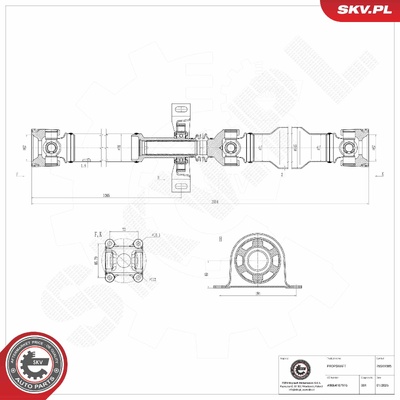 MERCEDES SPRINTER VW CRAFTER PROPSHAFT | OEM A9064107916