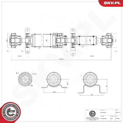 VW CALIFORNIA MULTIVAN TRANSPORTER PROPSHAFT | OEM 7H1521102A