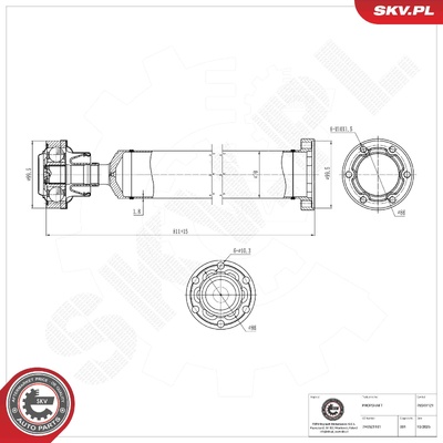 VW CALIFORNIA MULTIVAN TRANSPORTER PROPSHAFT | OEM 7H0521101